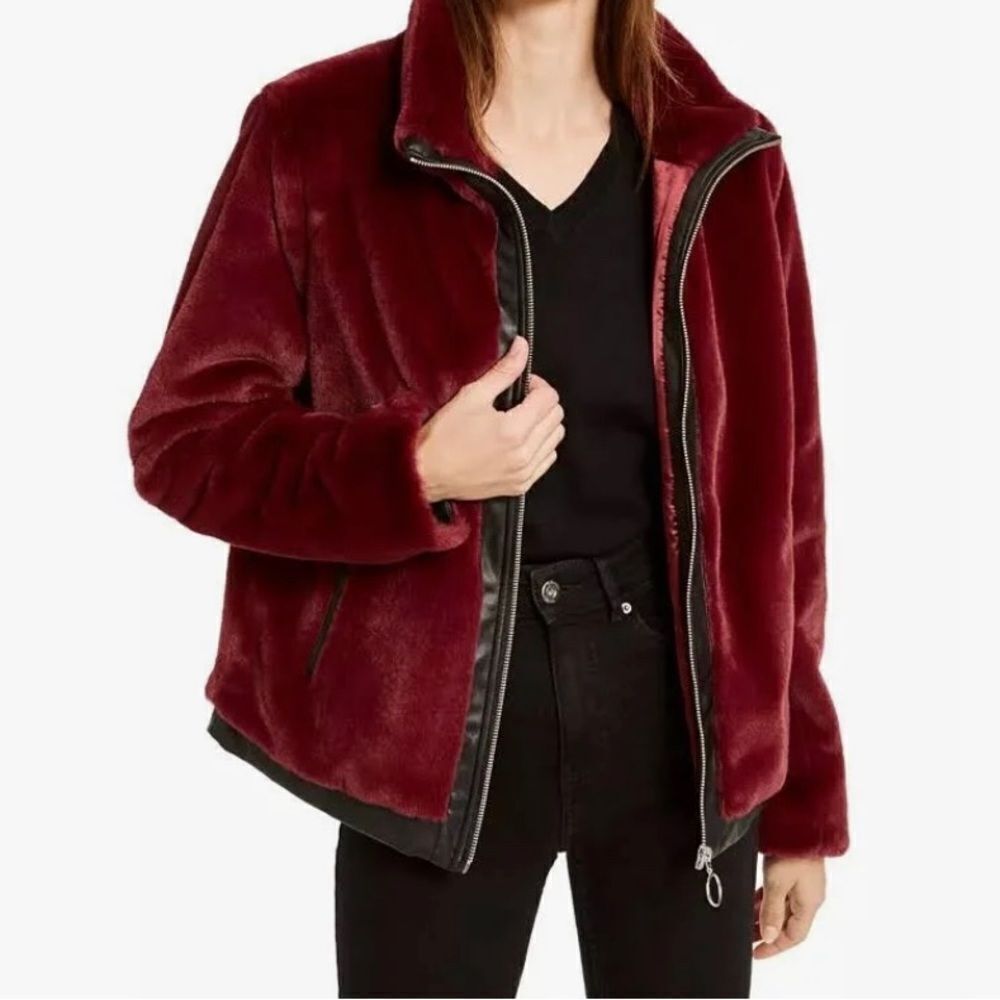 NWOT BAR lll WOMEN’S FAUX FUR JACKET size S - Picture 2 of 4